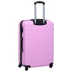 shumee 2 db rózsaszín ABS keményfalú gurulós bőrönd