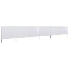 shumee fehér 6-paneles szövet szélellenző 800 x 80 cm