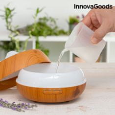 InnovaGoods Légpárásító aroma diffúzorral, LED fa hatású