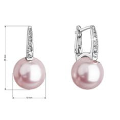 Evolution Group Romantikus ezüst fülbevaló világos rózsaszín szintetikus gyönggyel 31301.3