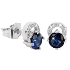 Troli Csodaszép csillogó fülbevaló kék kristályokkal