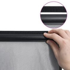 Greatstore fekete szúnyogháló ajtóra 10 részes hálós függönnyel 240x240 cm