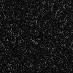 Greatstore 15 db fekete, öntapadós lépcsőszőnyeg 65 x 21 x 4 cm