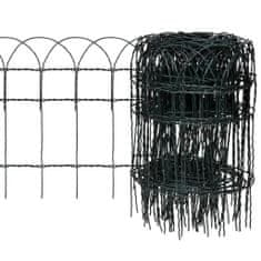 Greatstore kerti porszórt bevonatú vas szegélyező kerítés 10 x 0,4 m