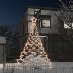 shumee meleg fehér 500 LED-es karácsonyfa fémoszloppal 3 m