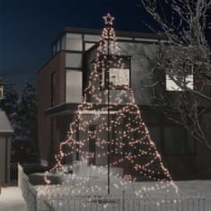 shumee meleg fehér 1400 LED-es karácsonyfa fémoszloppal 5 m