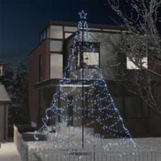 shumee hideg fehér 1400 LED-es karácsonyfa fémoszloppal 5 m