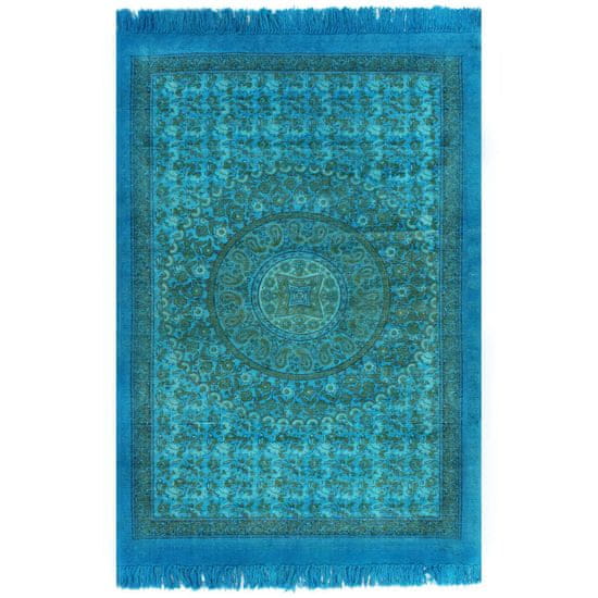 shumee türkiz mintás kilim pamutszőnyeg 160 x 230 cm
