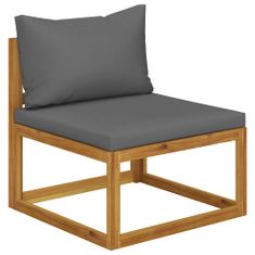 shumee 3057626 5 Piece Garden Lounge Set with Cushion Solid Acacia Wood (311856+311858+311862)
