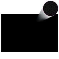 shumee fekete, négyszögletes PE medencetakaró 600 x 400 cm