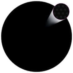 Greatstore fekete és kék napelemes lebegő PE medencefólia 594 cm