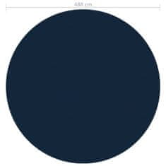 shumee fekete és kék napelemes lebegő PE medencefólia 488 cm