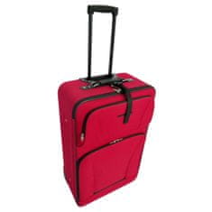 Greatstore 5 darabos piros utazóbőrönd szett