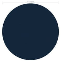 shumee fekete és kék napelemes lebegő PE medencefólia 594 cm