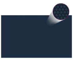 shumee fekete és kék napelemes lebegő PE medencefólia 1000 x 600 cm
