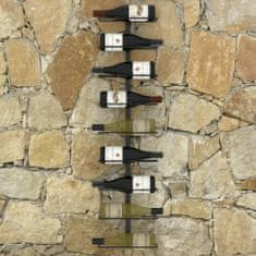shumee fekete vas falra szerelhető bortartó állvány 9 palacknak