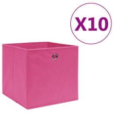 Greatstore 10 db rózsaszín nem szőtt szövet tárolódoboz 28 x 28 x 28 cm