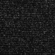 Greatstore 15 db sötétszürke, öntapadós lépcsőszőnyeg 56x17x3 cm