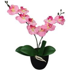 shumee műorchidea virágcseréppel 30 cm rózsaszín