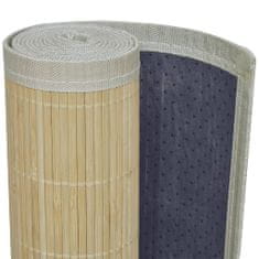 shumee Szögletes Természetes Bambusz Szőnyeg 80 x 300