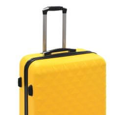 Greatstore 3 db sárga keményfalú ABS gurulós bőrönd