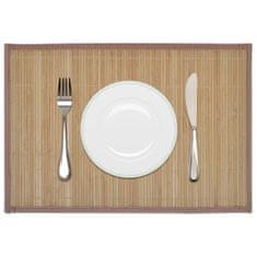 Greatstore 242108 6 Bamboo Placemats 30 x 45 cm Brown
