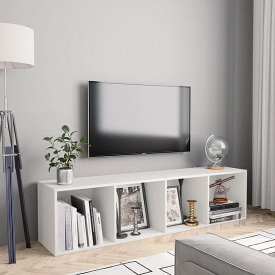 shumee 800261 Book Cabinet/TV Cabinet White 143x30x36 cm