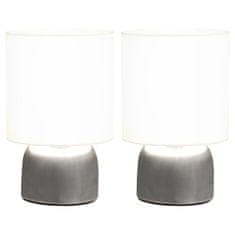 shumee 2 darab fehér asztali lámpa érintőgombbal E14