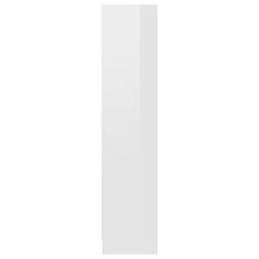 shumee 3 szintes fényes fehér megmunkált fa könyvszekrény 60x24x109 cm