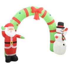 shumee felfújható karácsonyi Mikulás és hóember boltív LED-del 223 cm