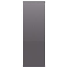 shumee 800332 Wall Shelves High Gloss Grey 104x20x58,5 cm Chipboard