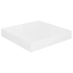 shumee magasfényű fehér MDF lebegő fali polc 23 x 23,5 x 3,8 cm