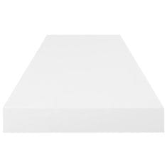 Greatstore magasfényű fehér MDF fali polc 80 x 23,5 x 3,8 cm
