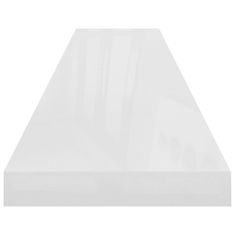 shumee 4 db magasfényű fehér MDF fali polc 120 x 23,5 x 3,8 cm