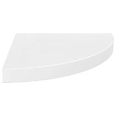 shumee 323907 Floating Corner Shelf High Gloss White 35x35x3,8 cm MDF