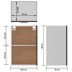 Greatstore szürke forgácslap függő szekrény 39,5 x 31 x 60 cm