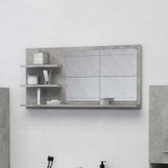 Greatstore betonszürke forgácslap fürdőszobai tükör 90 x 10,5 x 45 cm