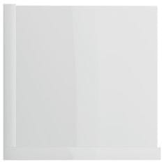 Greatstore fehér magasfényű forgácslap CD-tartó fali polc 100 x 18 x 18 cm