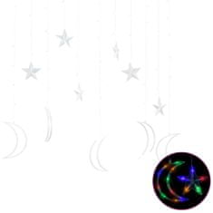 shumee csillag és hold fényfüzér 138 színes LED-del és távirányítóval
