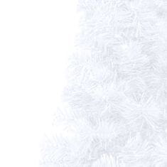 Vidaxl fehér megvilágított fél műkarácsonyfa gömb szettel 180 cm 3077570
