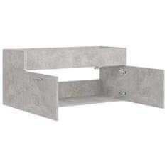 Greatstore betonszürke forgácslap mosdószekrény 100 x 38,5 x 46 cm