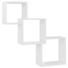 Greatstore fehér kocka alakú forgácslap fali polcok 84,5 x 15 x 27 cm