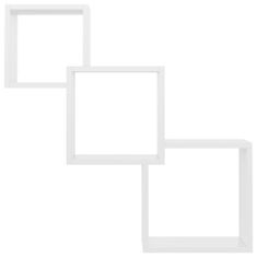 Greatstore fehér kocka alakú forgácslap fali polcok 84,5 x 15 x 27 cm