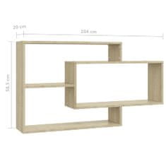 shumee 800327 Wall Shelves Sonoma Oak 104x20x58,5 cm Chipboard
