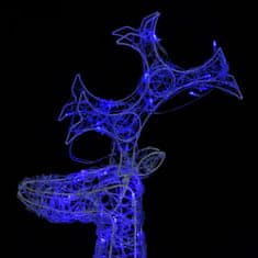 shumee akril rénszarvasos karácsonyi dekoráció 90 LED-del 60x16x100 cm