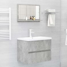 Greatstore betonszürke forgácslap fürdőszobai tükör 60 x 10,5 x 37 cm