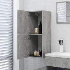 Greatstore betonszürke forgácslap fürdőszobaszekrény 30 x 30 x 80 cm