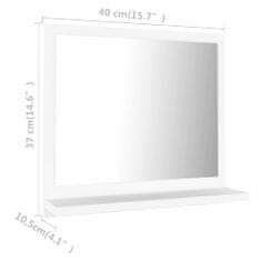 Greatstore fehér forgácslap fürdőszobai tükör 40 x 10,5 x 37 cm