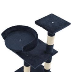 Greatstore kék macskabútor szizál kaparófákkal 65 cm