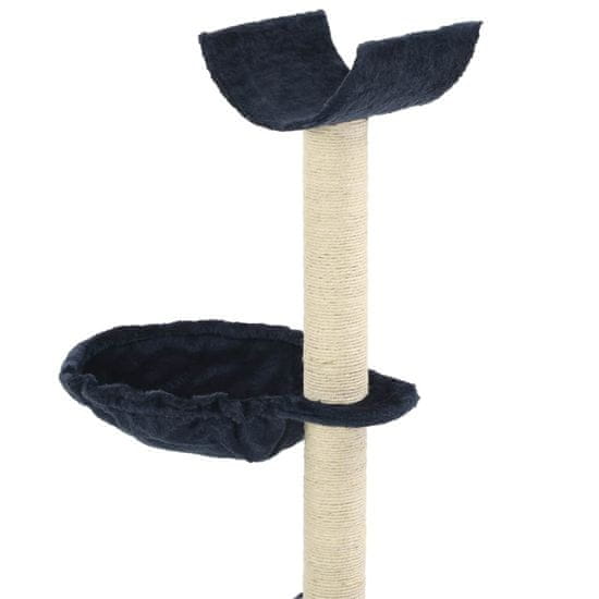 shumee kék macskabútor szizál kaparófákkal 105 cm